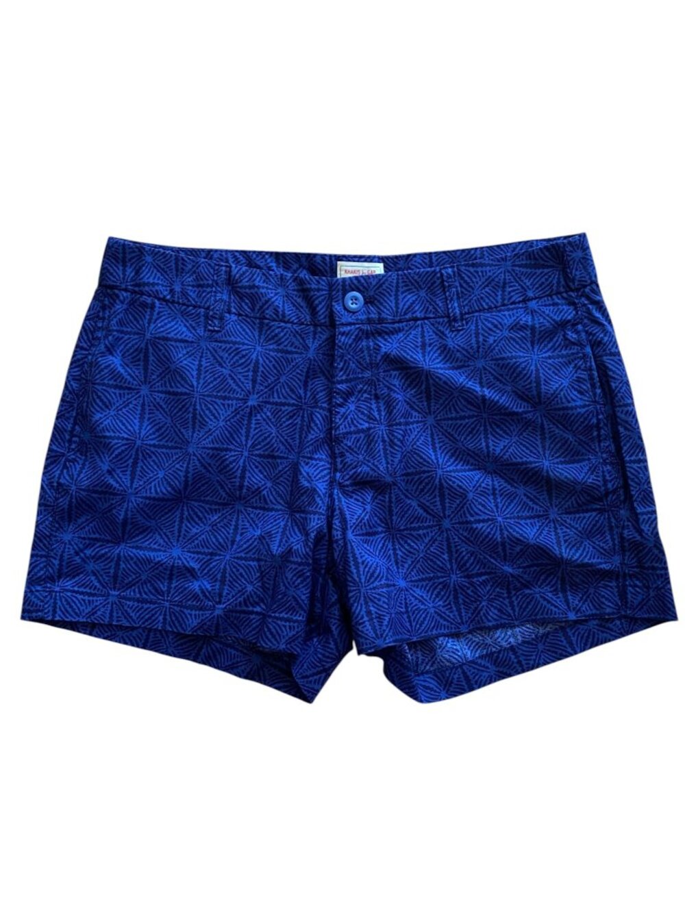 NWT Khakis by Gap Geometric Starburst Print Chino Shorts Blue The 4” Short-10